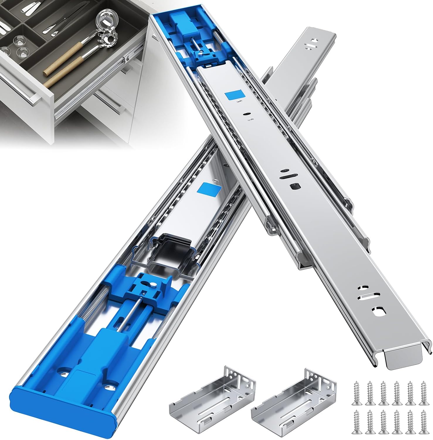Drawer Slide Pair - Corrediças de Gaveta de 14 Polegadas
