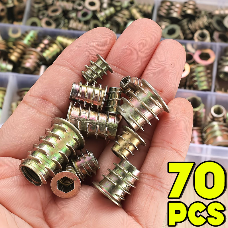 Furniture Hardware Threaded Inserts - Kit de Porcas Rosqueadas M4/M5/M6, Porcas