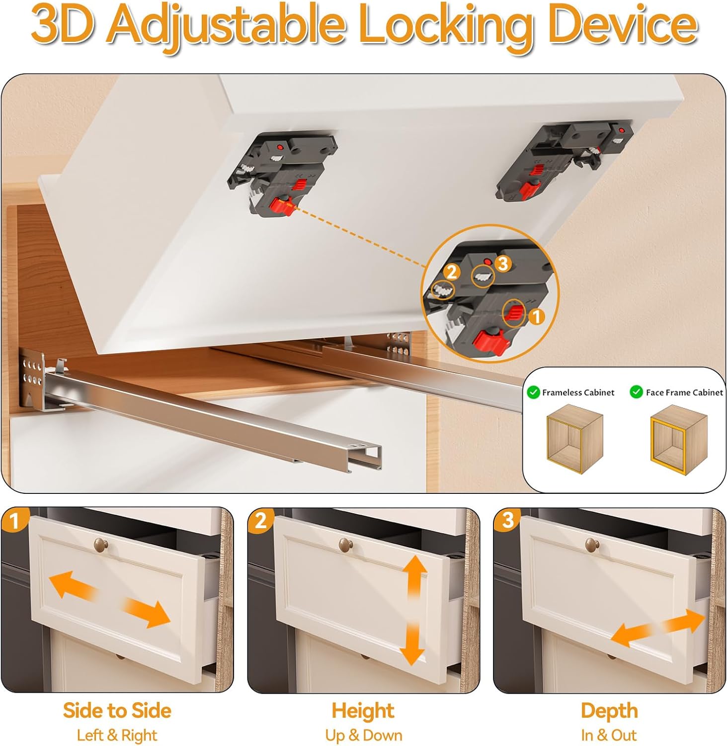 Corrediças de Gaveta Ocultas d - Drawer Slide Pair avaliação e preço