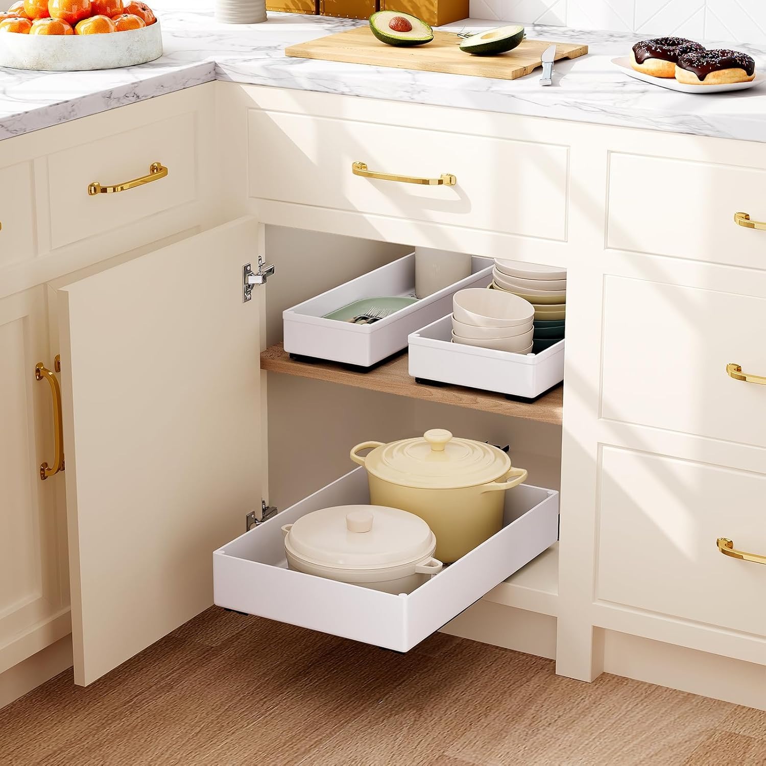 1-2 pçs organizador de cozinha - Drawer Slide Pair avaliação e preço