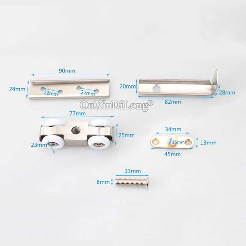 Novo 2 pçs rolos de porta desl - Furniture Hardware Brands avaliação e preço